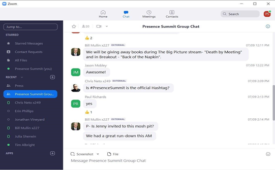 Presence Summit Group Chat | AVIXA Presence Summit Group Chat | AVIXA