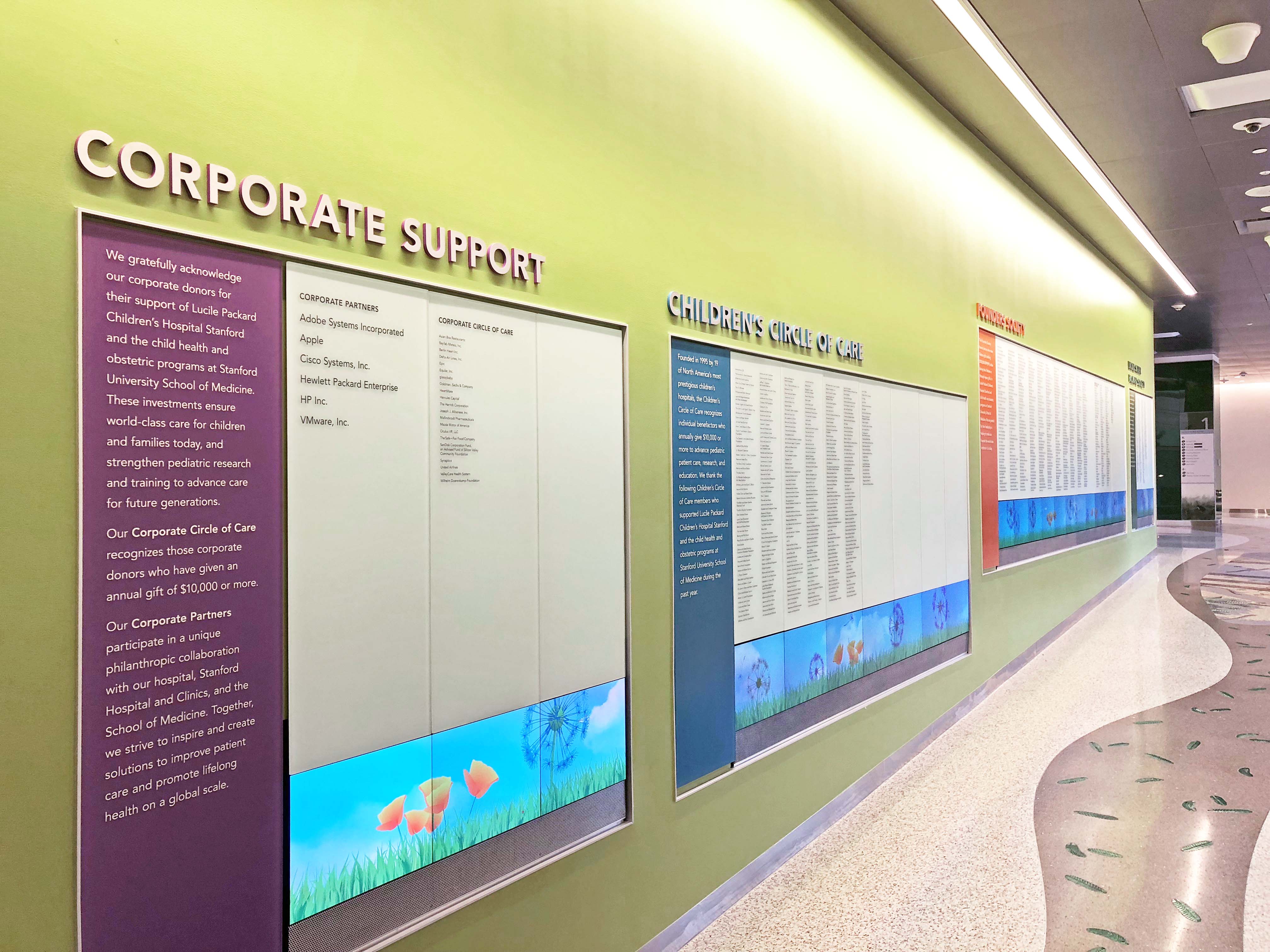 Lucille Packard Children’s Hospital interactive wall.
Exhibit Design by Clearstory, Inc. Interactive programming and AV Integration by BBI Engineering, Inc.
Photo credit Clearstory, Inc | AVIXA Lucille Packard Children’s Hospital interactive wall.
Exhibit Design by Clearstory, Inc. Interactive programming and AV Integration by BBI Engineering, Inc.
Photo credit Clearstory, Inc | AVIXA