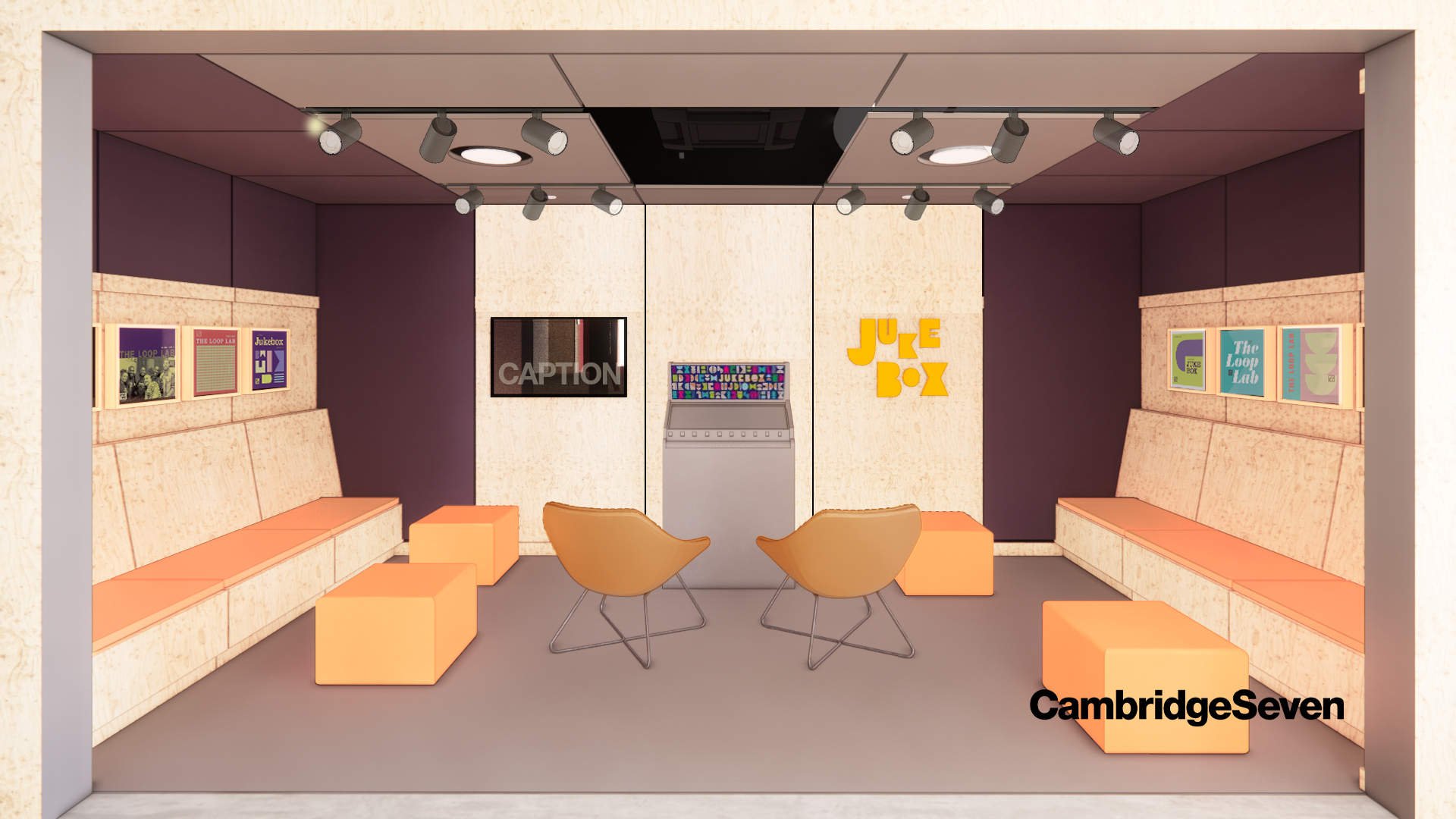 Rendering of the “Jukebox Nook” at
the Cambridge Foundry, courtesy of
CambridgeSeven Architects | AVIXA Rendering of the “Jukebox Nook” at
the Cambridge Foundry, courtesy of
CambridgeSeven Architects | AVIXA