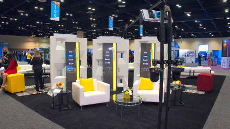 Show floor interviewers were captured with remotely controlled equipment. Photo courtesy Technisch Creative. | AVIXA Show floor interviewers were captured with remotely controlled equipment. Photo courtesy Technisch Creative. | AVIXA